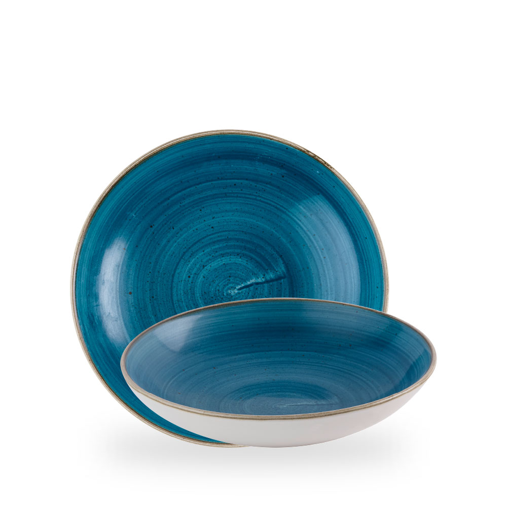 Churchill Stonecast Java Blue Teller Mit Steilrand 26 cm