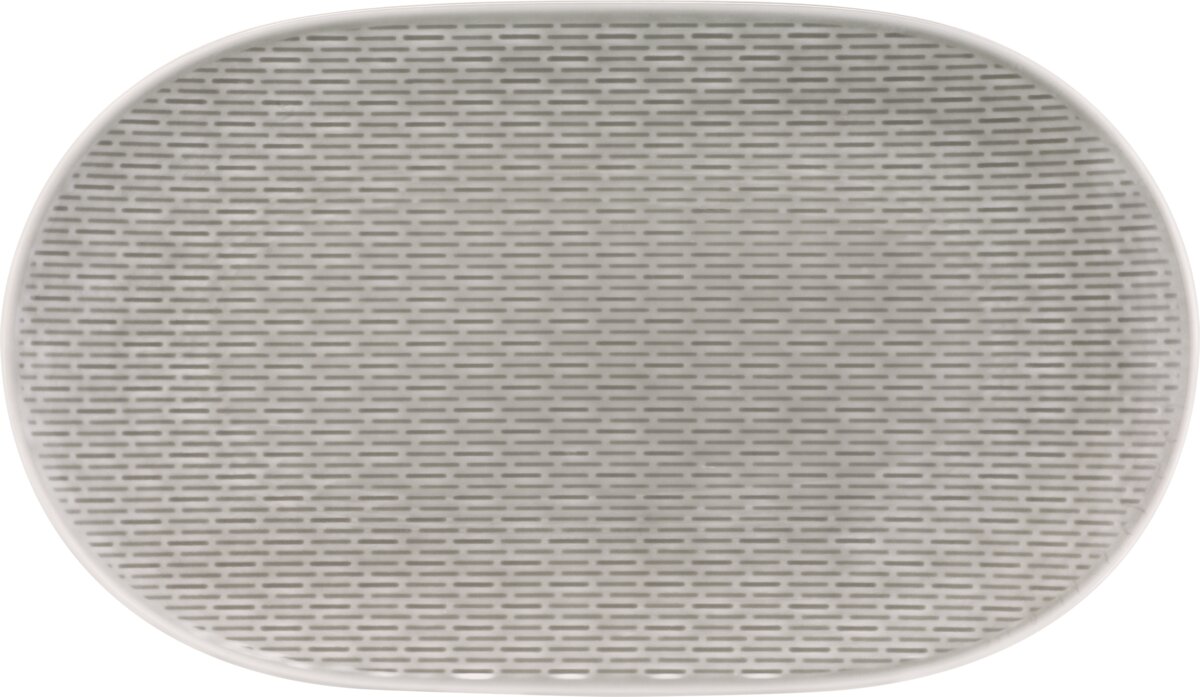 Scope glow GRAY - Platte oval coup Struktur 23 x 15 cm