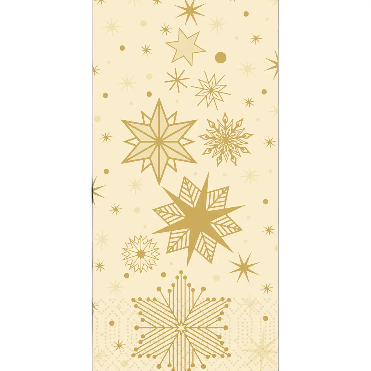 Zelltuchservietten - Stargazing Cream, 40 x 40 cm, 3-lagig, 1/8-Falz