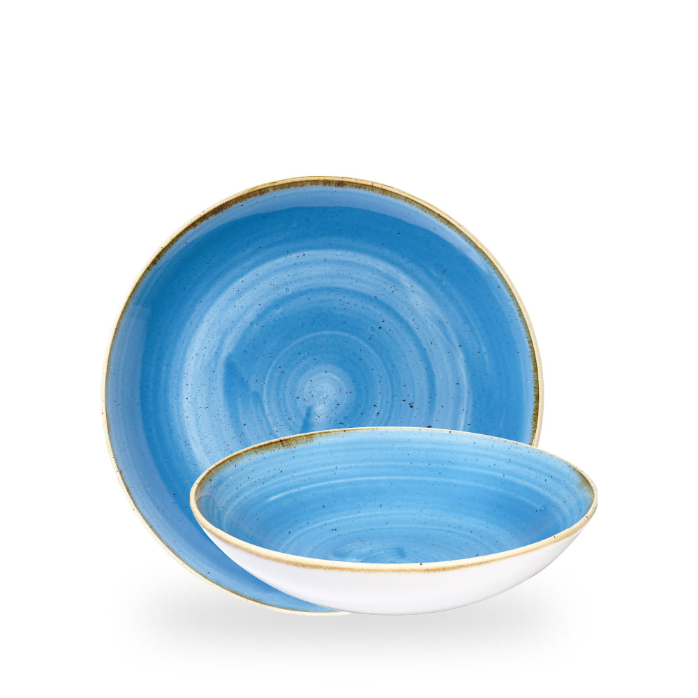 Churchill Stonecast Cornflower Blue Teller Tief Coup 24,8 cm