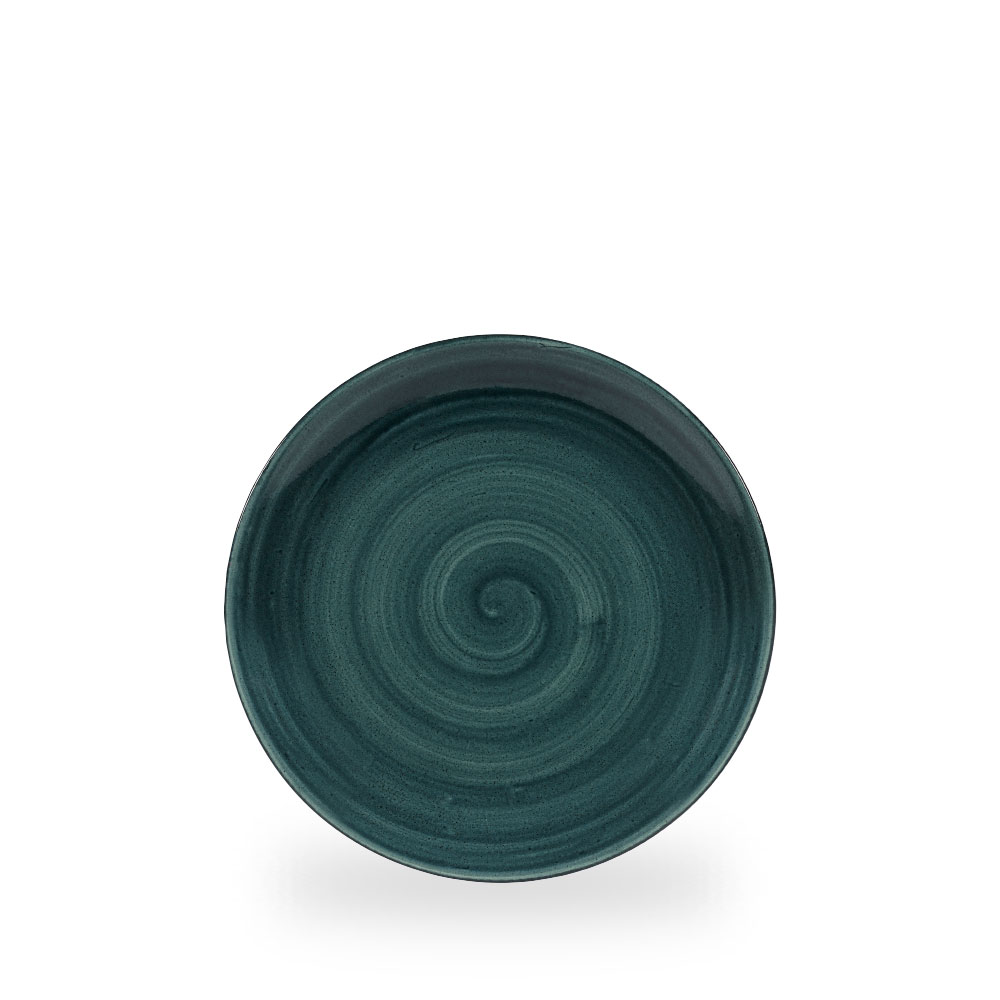 Churchill Stonecast Patina Rustic Teal Teller Flach Coup 21,7 cm