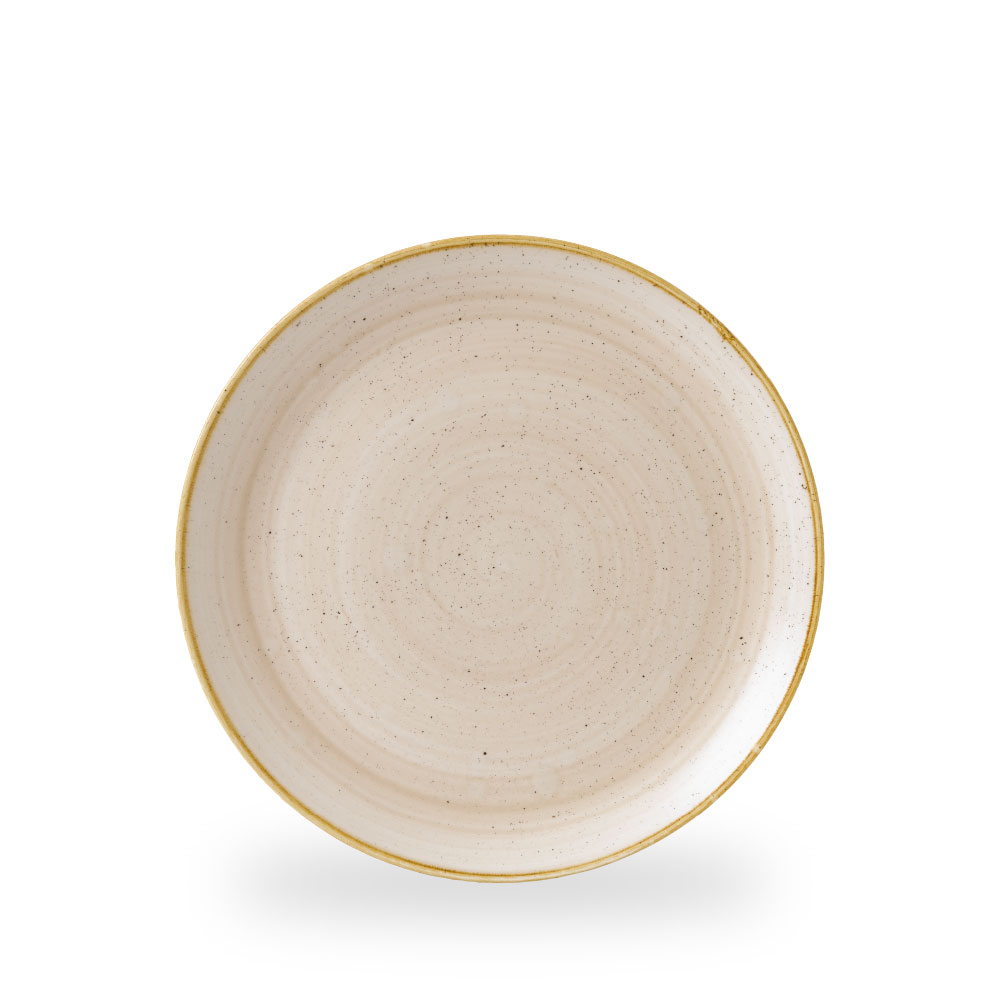 Churchill Stonecast Nutmeg Cream Teller Flach Coup 26 cm