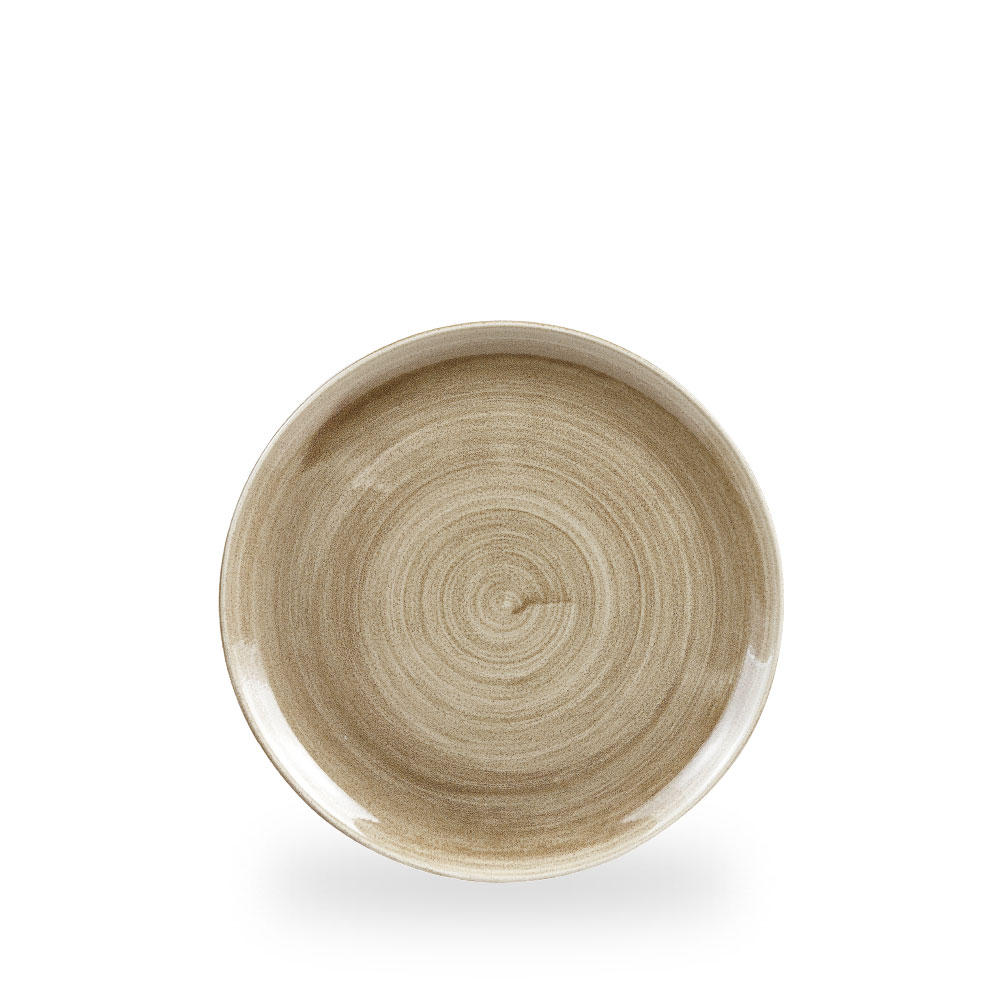 Churchill Stonecast Patina Antique Taupe Teller Flach Coup 21,7 cm
