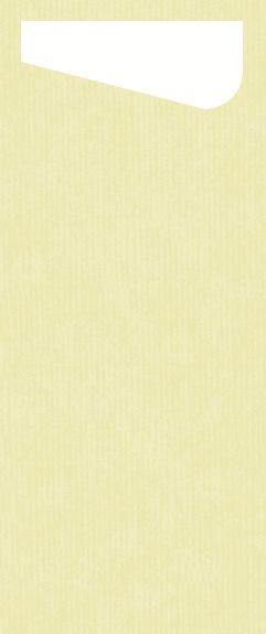 Sacchetto Dunisoft-Serviettentasche, cream, Serviette weiß, 230 x 115 mm