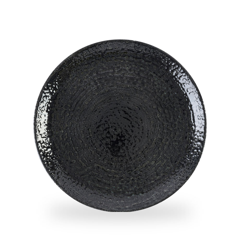 Churchill Studio Prints Homespun Chroma Carbon Black Teller Flach Coup 28,8 cm