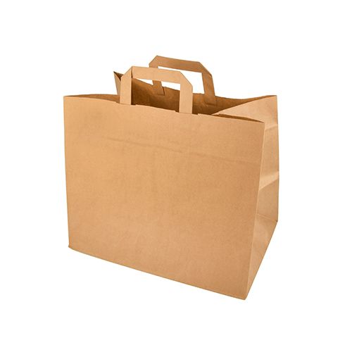 Tragetaschen - Papier braun mit Griff
