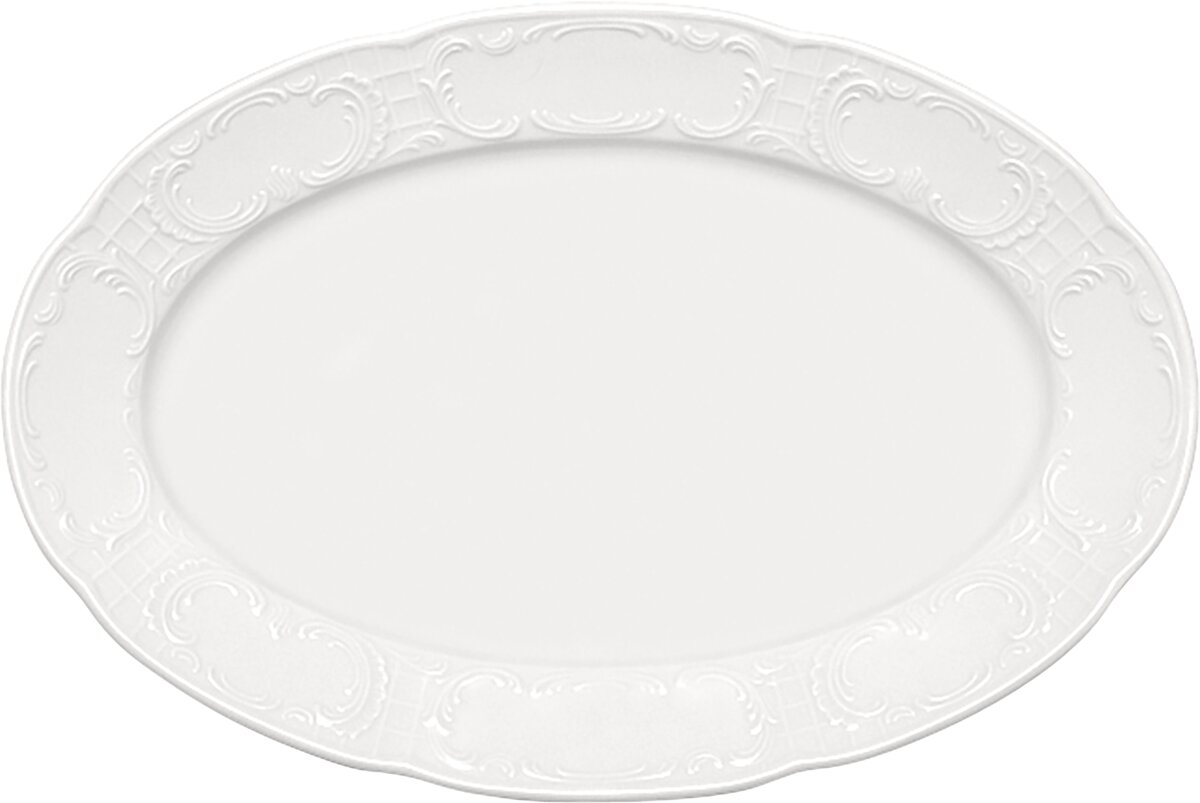 Mozart - Platte oval Fahne Relief, 32 x 21 cm