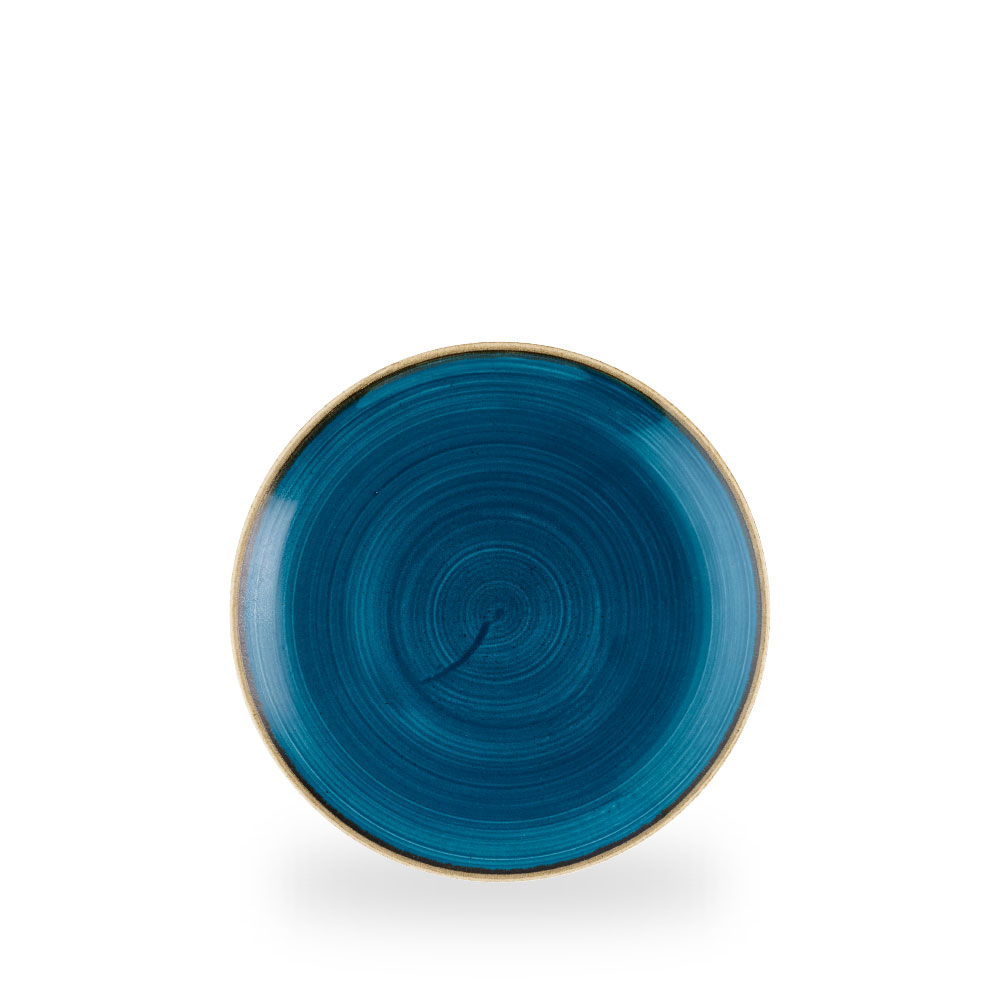 Churchill Stonecast Java Blue Teller Flach Coup 21,7 cm