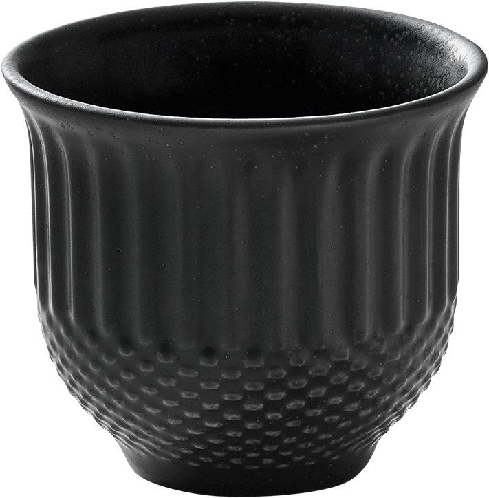 Pine - Obertasse Relief coal 0.08l