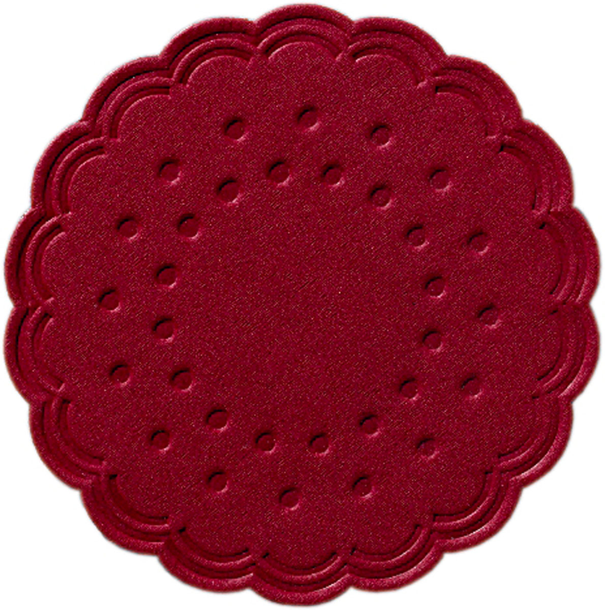 Zelltuch Untersetzer - Coaster, 8-lagig Ø 7,5 cm, bordeaux