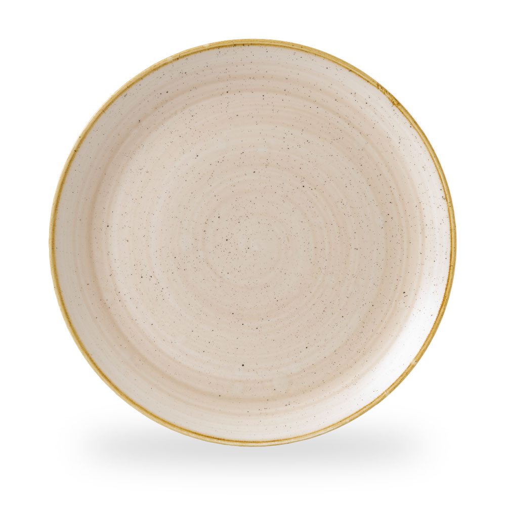Churchill Stonecast Nutmeg Cream Teller Flach Coup 32,4 cm