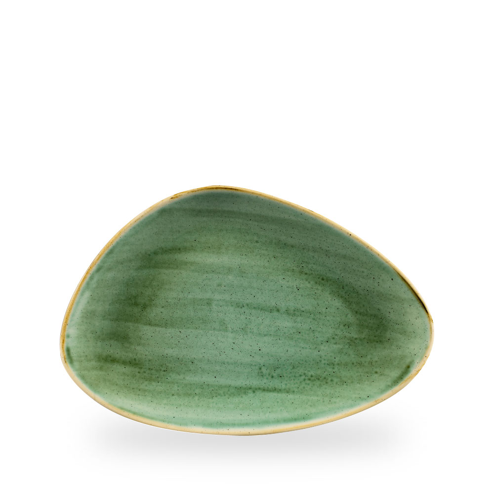 Churchill Stonecast Samphire Green Chefs Platte Dreieck 30.4 x 20.5 cm