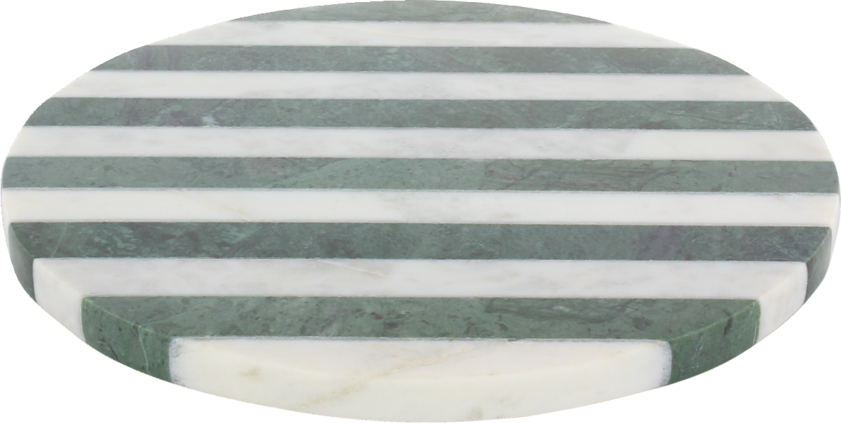 Spotlights - Teller flach rund white/green 22cm