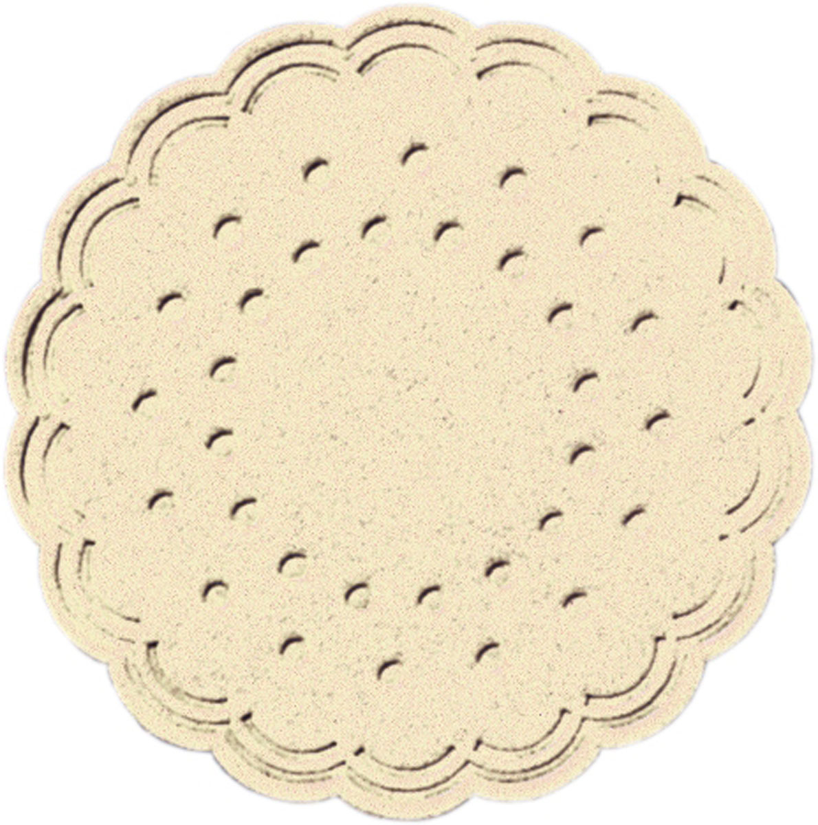 Zelltuch Untersetzer - Coaster, 8-lagig Ø 7,5 cm, cream