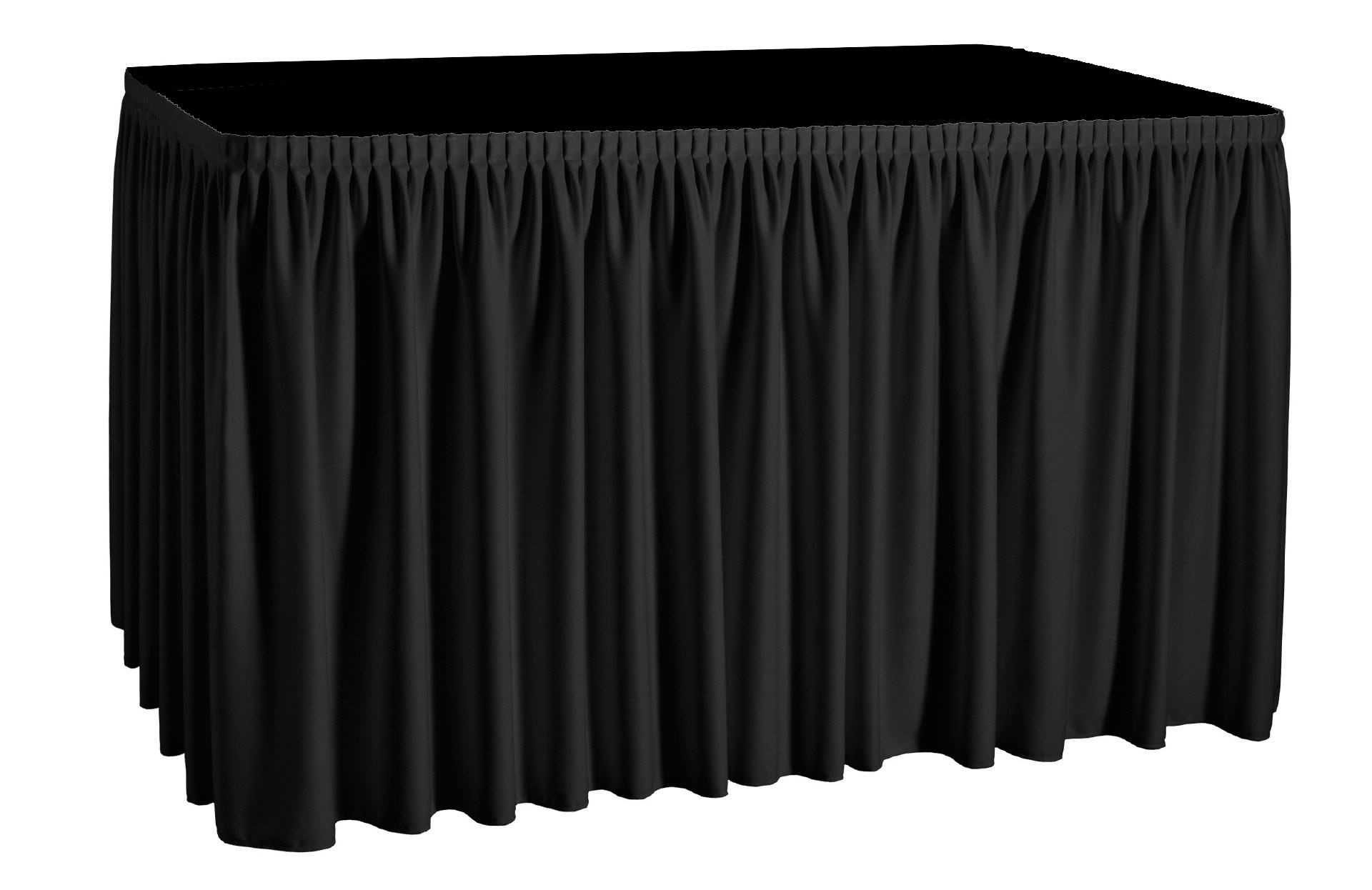 Fertigskirting SENATOR Plisséfalte (180%) L 410 cm, schwarz