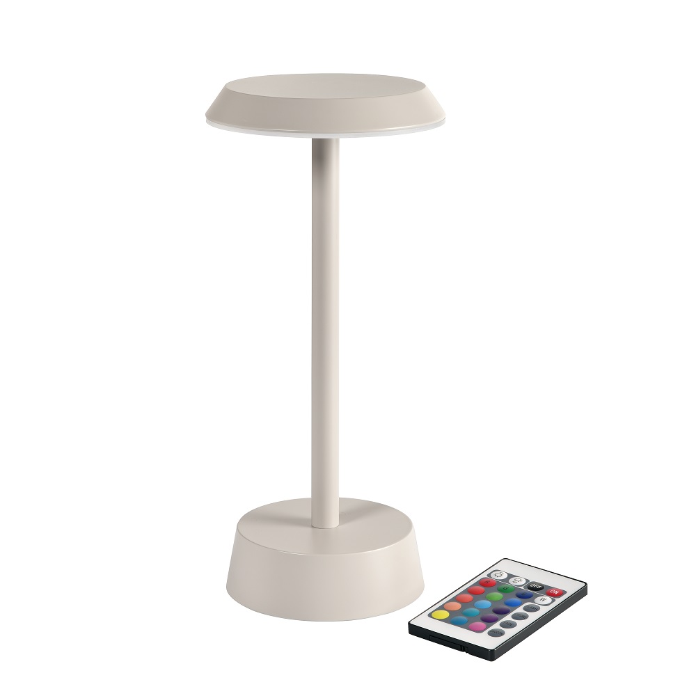Nour - LED Tischleuchte kabellos, Taupe
