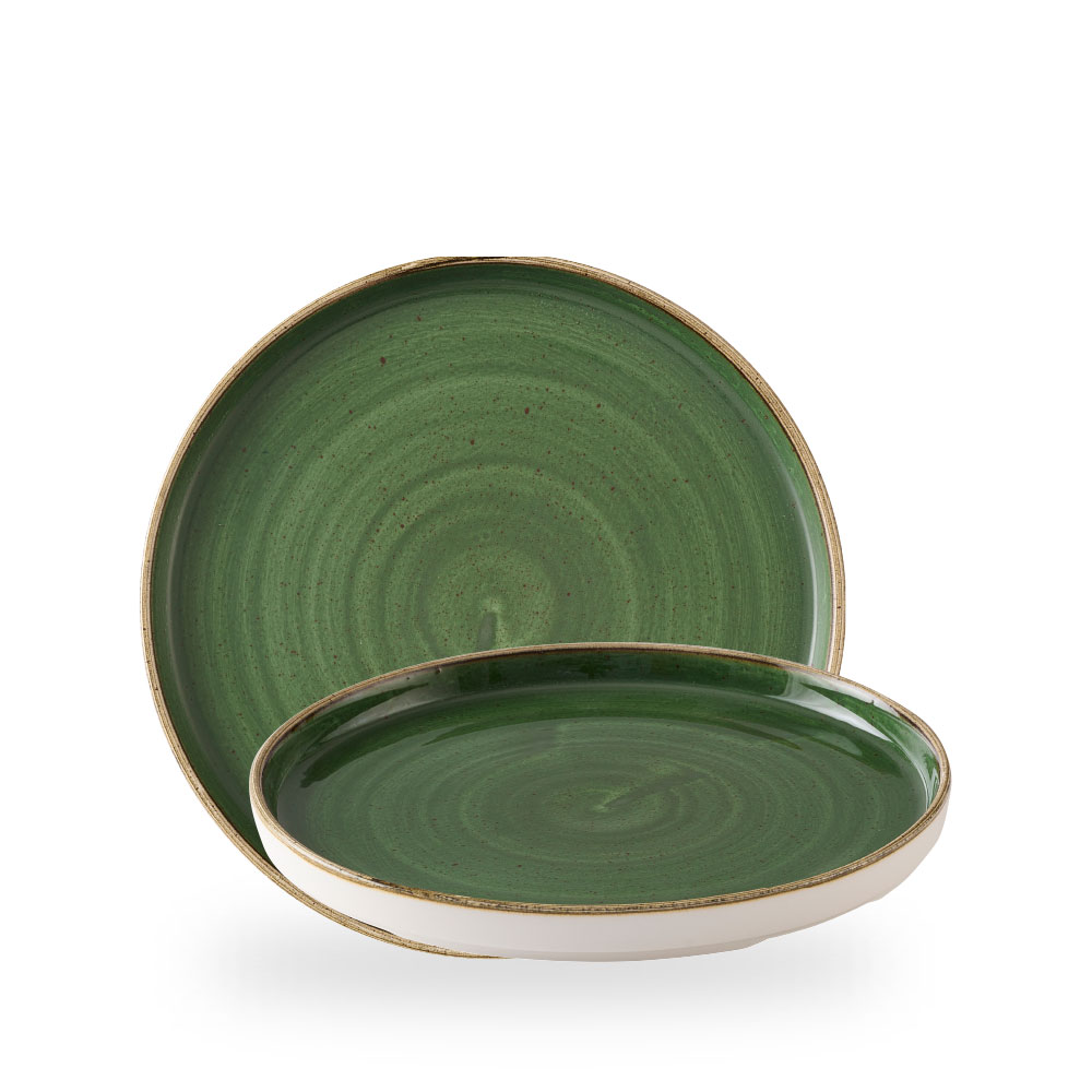 Churchill Stonecast Sorrel Green Teller Flach Mit Steilrand 26 cm
