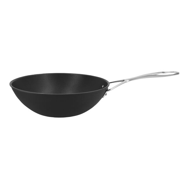 Wok mit Ceraforce Antihaftbeschichtung, flacher Boden, 30 cm, rund, Aluminium