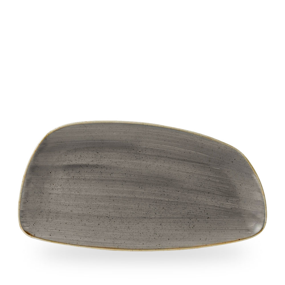 Churchill Stonecast Grey Chefs Geo Platte 35 x 18.5 cm