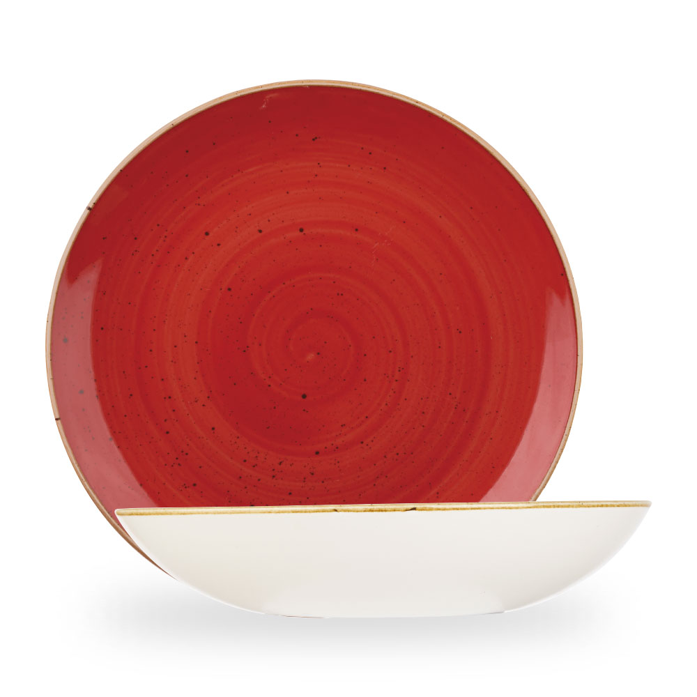 Churchill Stonecast Berry Red Teller Tief Coup 31 cm