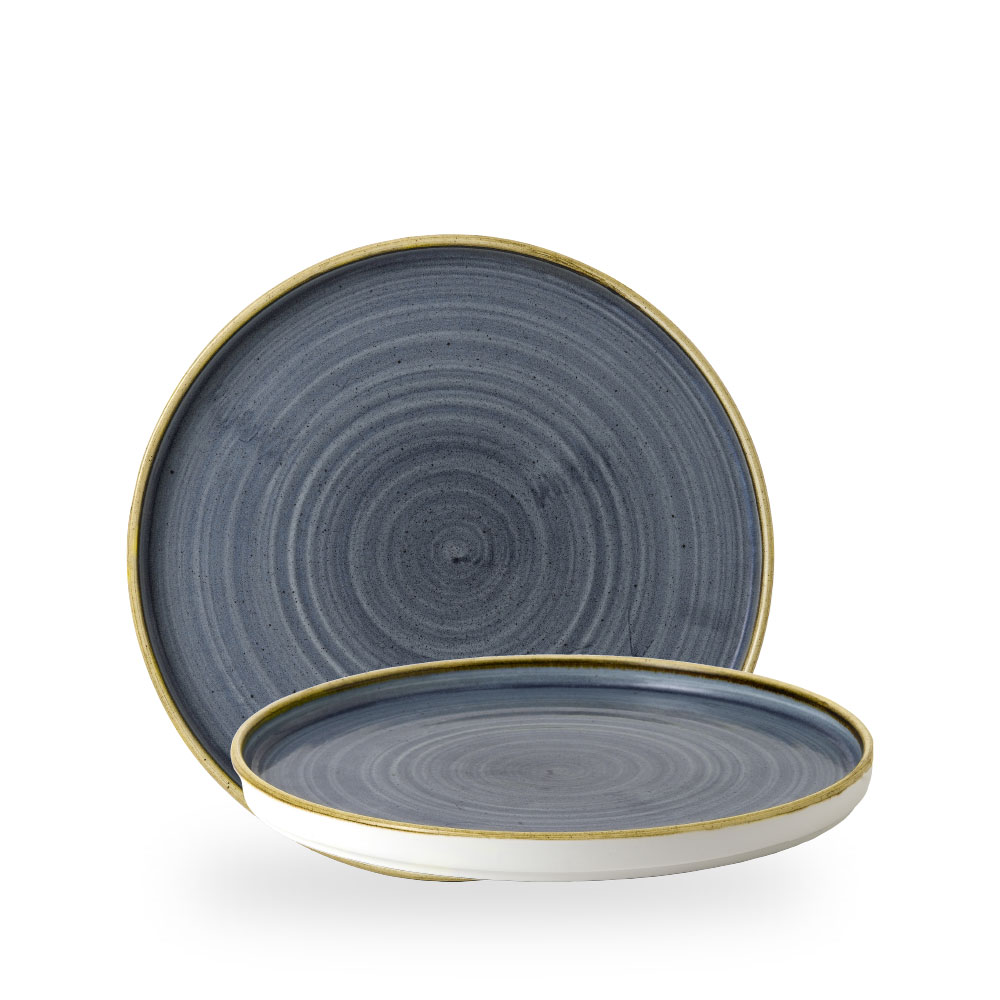 Churchill Stonecast Blueberry Teller Rund Mit Erhoehtem Rand 26 cm