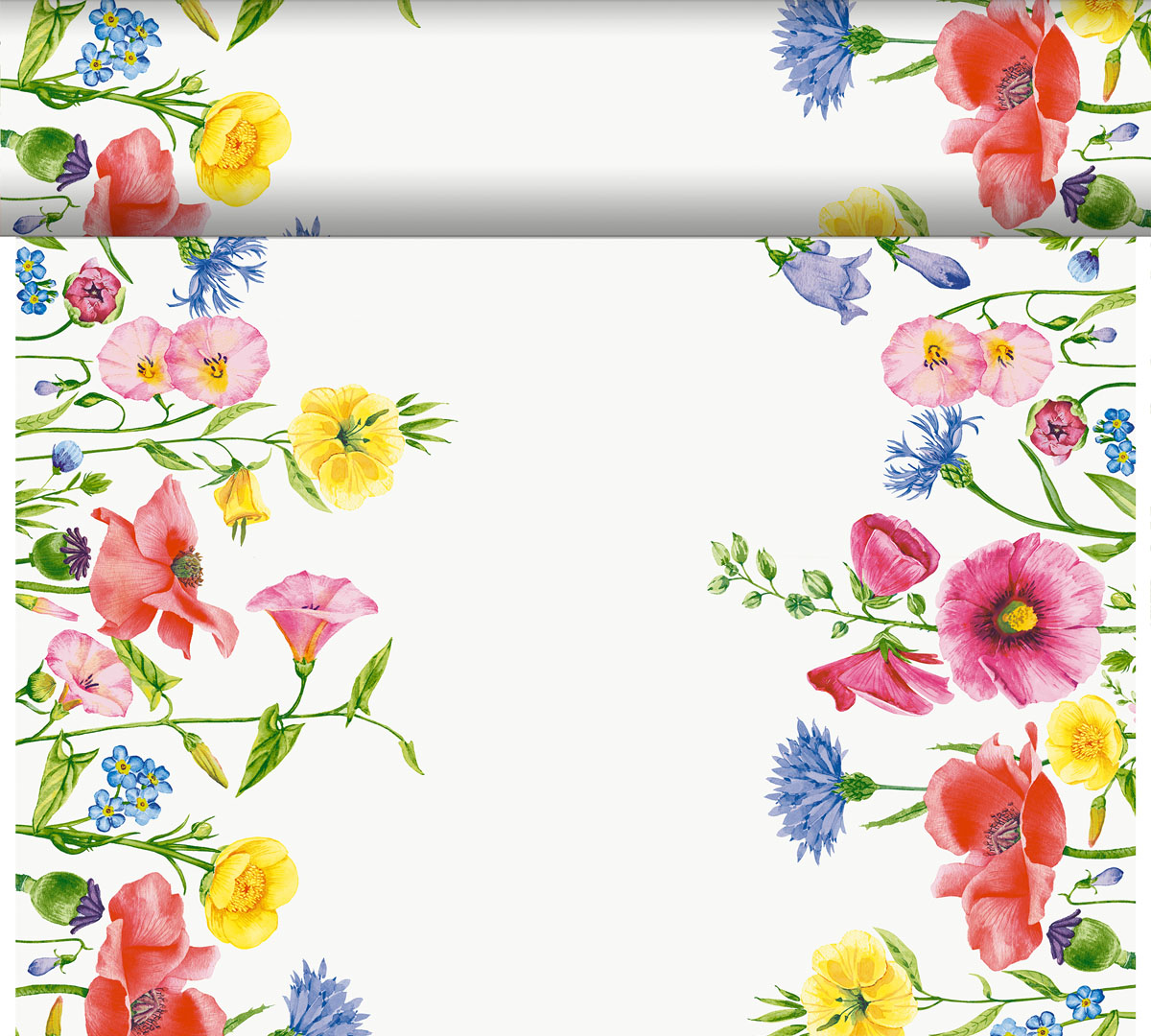 BIO Dunicel Tete a Tete-Tischläufer - Flowy Meadow, 0,40 x 24 m, 20 Abschnitte